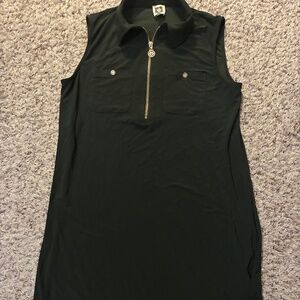 Anne Klein sleeveless green zip dress, size 6, great condition
